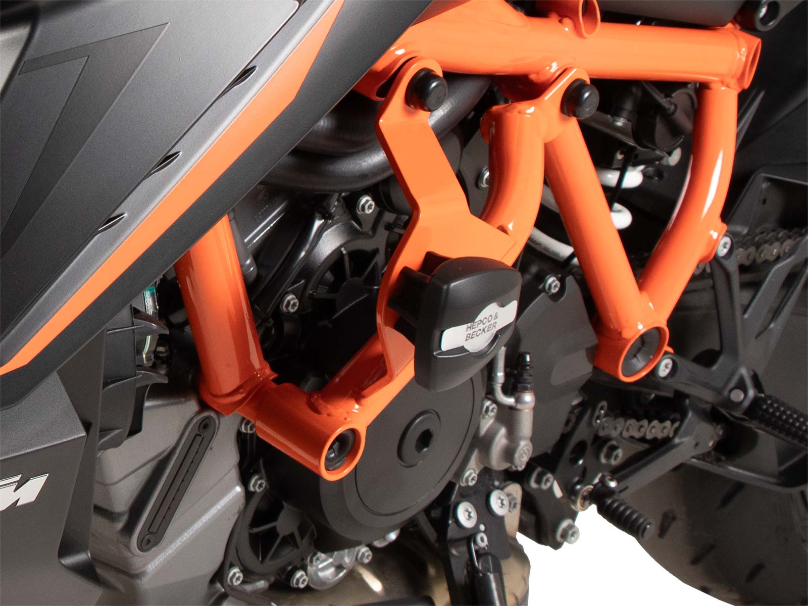 Ktm Rfs Engine Protector ПРОТЕКТОР ЗА ДВИГАТЕЛ / Engine protection bar orange for KTM 1390 Super ...