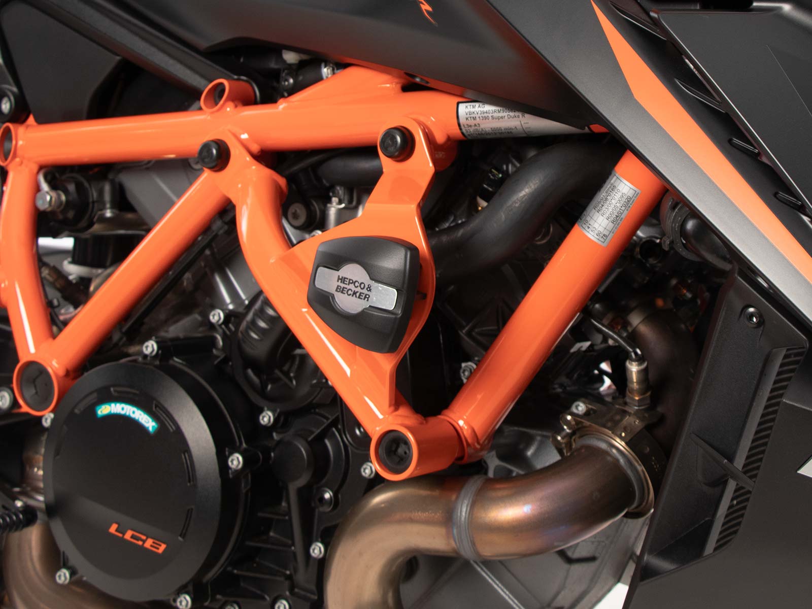 Ktm Rfs Engine Protector ПРОТЕКТОР ЗА ДВИГАТЕЛ / Engine protection bar orange for KTM 1390 Super ...