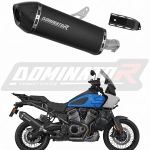 Ауспух марка Dominator за Harley Davidson PAN AMERICA 1250 2021 - 2024 Exhaust Silencer Muffler HP7 BLACK + dB killer