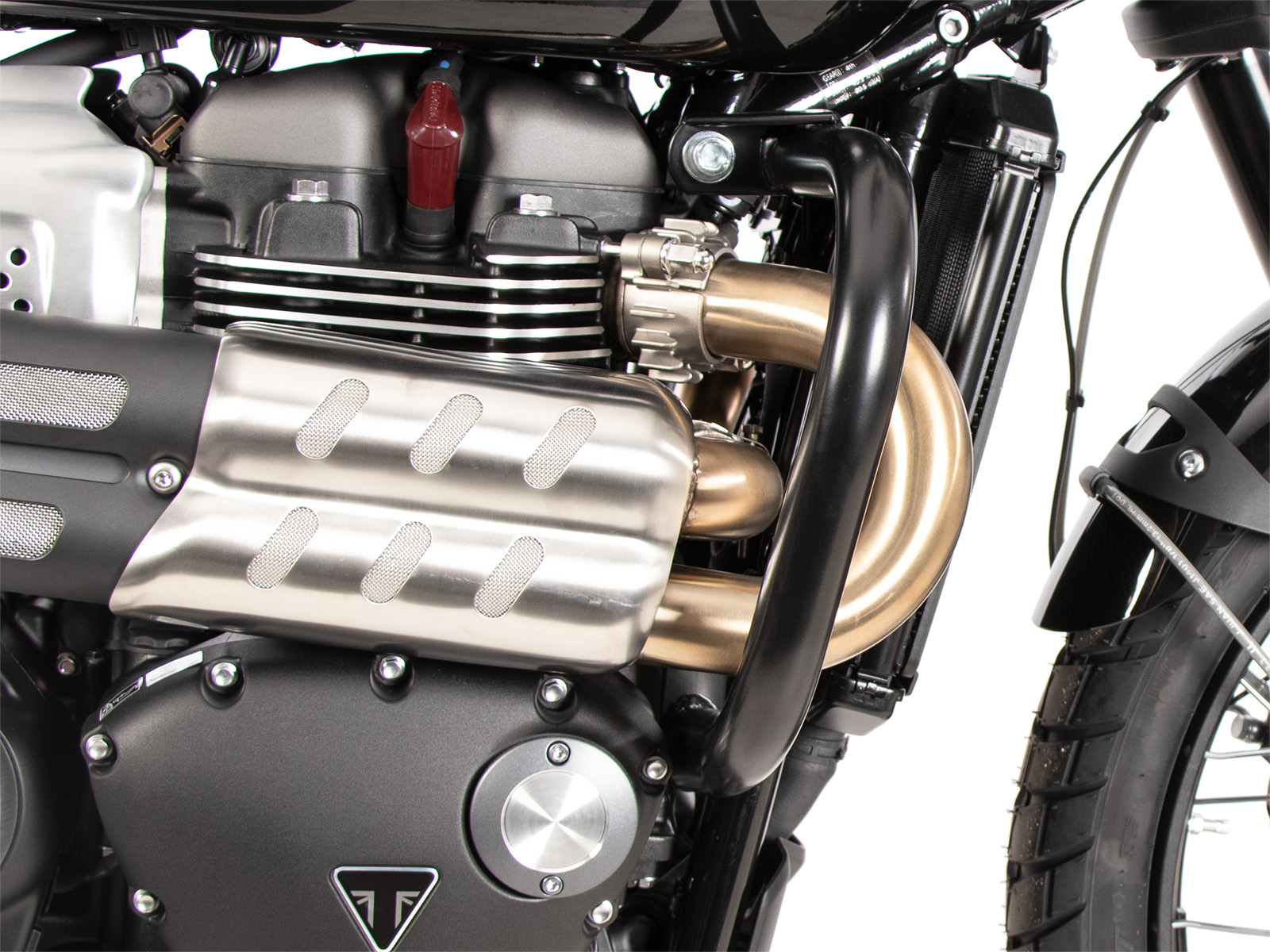 Протектор за двигател / Engine guard black for Triumph Scrambler 1200 X (2024-)
