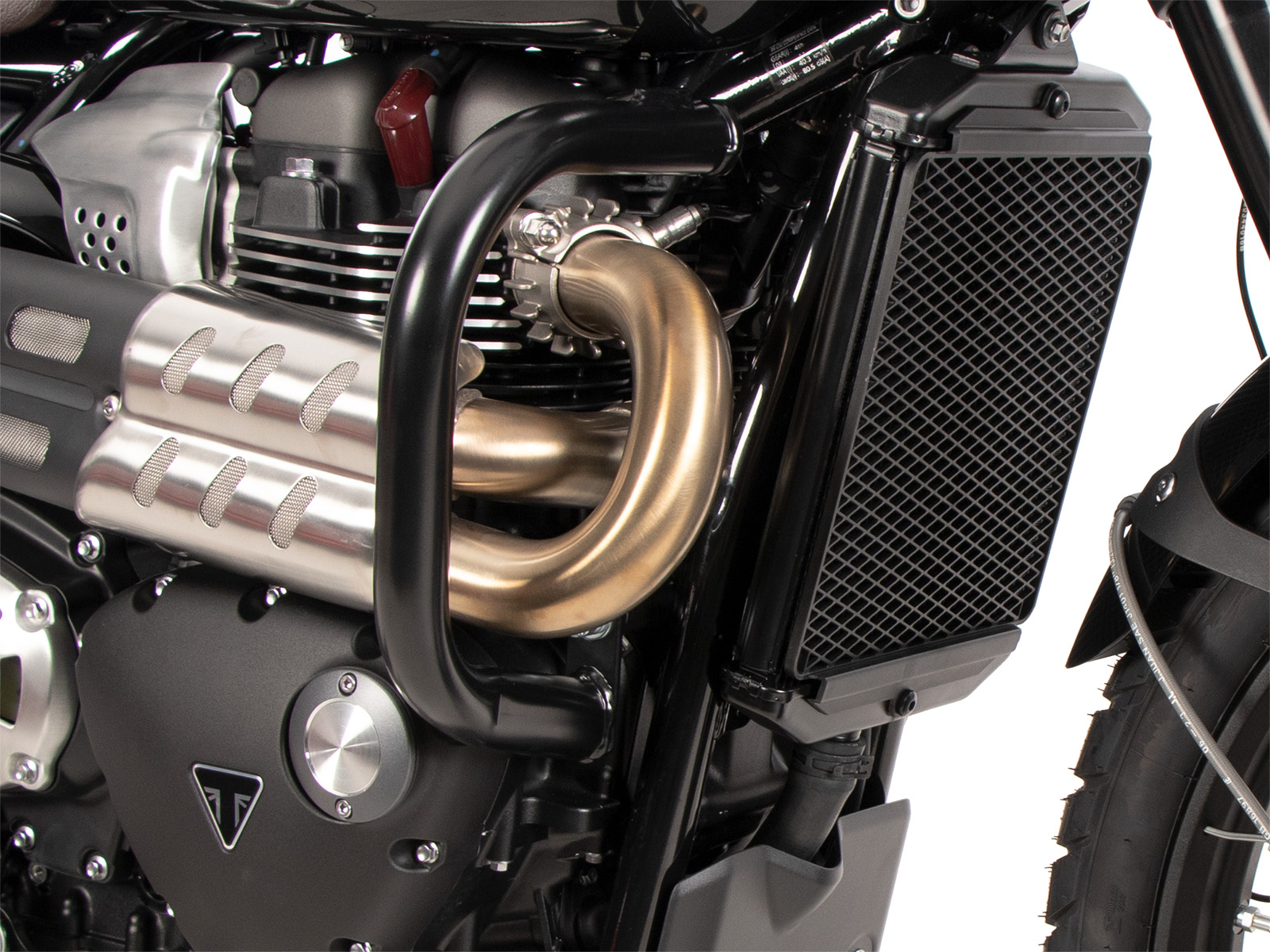 Протектор за двигател / Engine guard black for Triumph Scrambler 1200 X (2024-) - Image 2